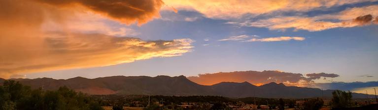 View of the front range from the northside of Colorado Springs